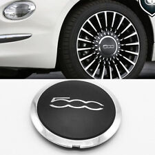 For Fiat 500 Alloy Wheel Cover Centre Cap Black And Chrome Silver 133mm 51884863