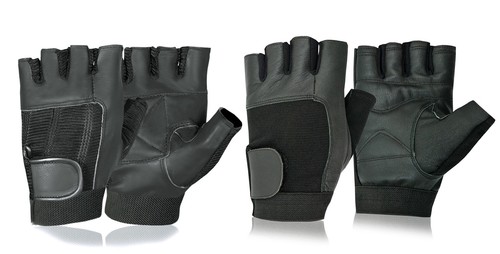 Leather weight lifting gloves - leather,