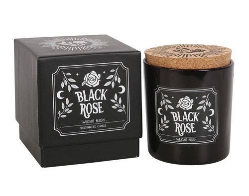 Black rose scented candle - black,