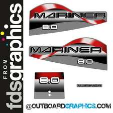 Mariner 8hp 2 stroke outboard decals/sticker kit