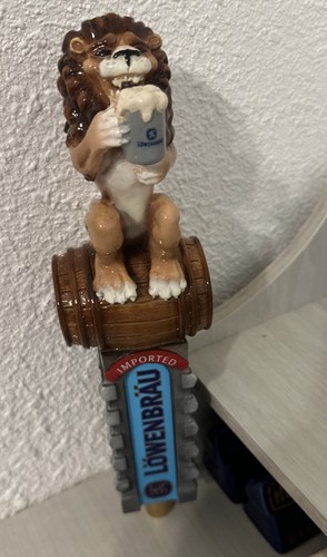 Lowenbrau beer tap handle - lowenbrau, lion