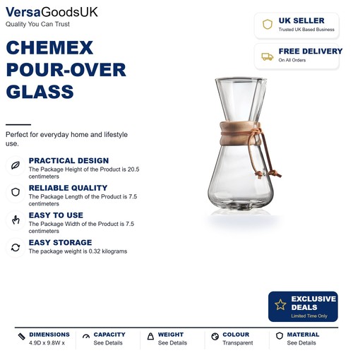 Pour over glass coffeemaker - pour-over,