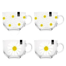 Daisy Flower Clear Glass