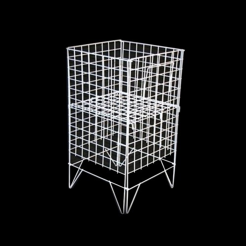 White dump bin basket retail - bin,
