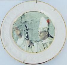Pope John Paul II Fine Porcelain Worcester Palissy Plate Papal Catholic 9 inches