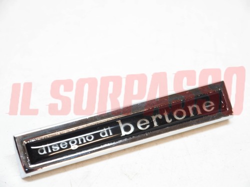Bertone metal fender emblem - bertone,
