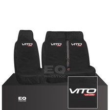 MERCEDES VITO VAN 2014 ON HEAVY DUTY & WATERPROOF FRONT SEAT COVERS - BLACK