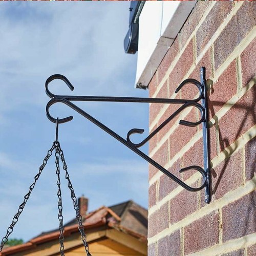 Hanging basket bracket black - hanging,
