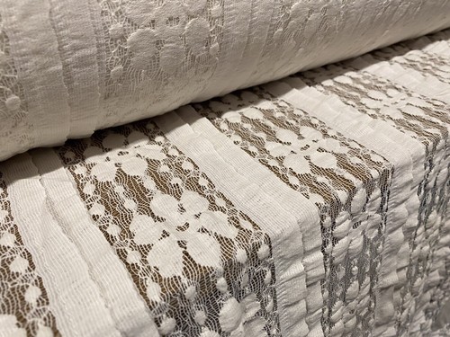 Ribbon stripe appliqué cotton - ribbon,