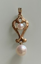 14ct Gold Mikimoto Pendant