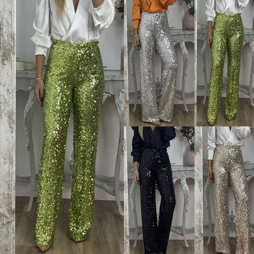 Womens sequin flare pants - womens,