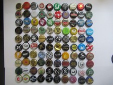 100 x Beer Bottle Tops - Beer Bottle Caps - Crown Caps - All Different