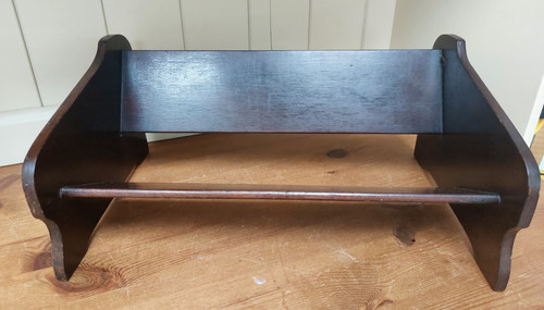 Vintage mahogany book trough