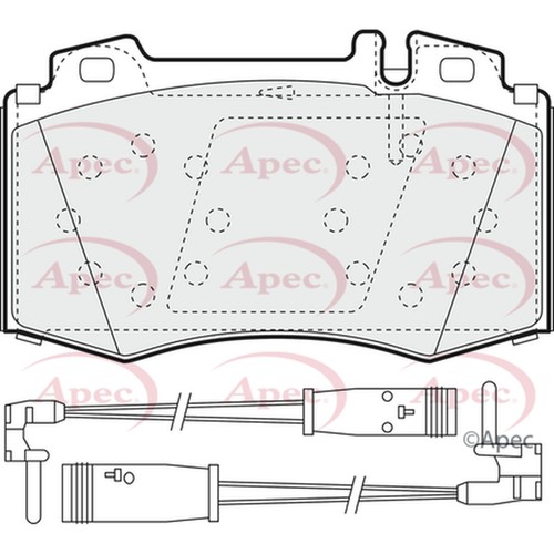 Brake pads set for mercedes - pads,