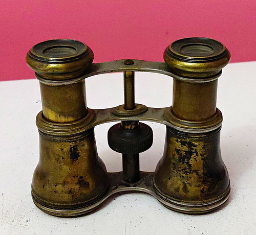 Vintage brass opera glasses - opera,