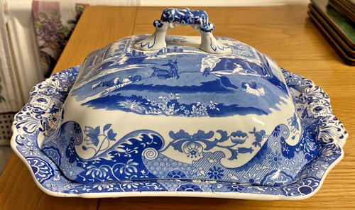 Vintage spode blue italian - vintage,