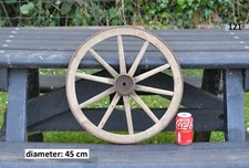 Vintage old wooden cart wagon wheel / 45 cm - FREE DELIVERY