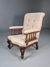 Antique Mahogany Library Chair