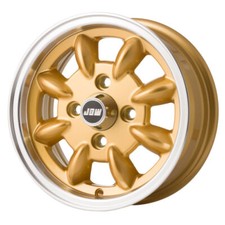 5"x12" JBW Minilight Gold/HL Wheels Classic Fiat 4x98 Set of 4 