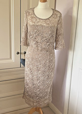 Gina Bacconi Taupe Lace Knee