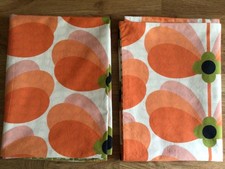 USED 2 Housewife Pillowcases Made W/ Orla Kiely Butterfly Stem & Tiny Stem Moss