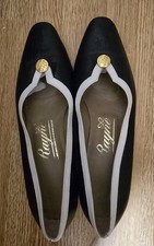 Women's Vintage Rayne Leather shoes In  Navy Size 4.5 