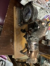 Alarm Clock With Horse On Wooden Stand
