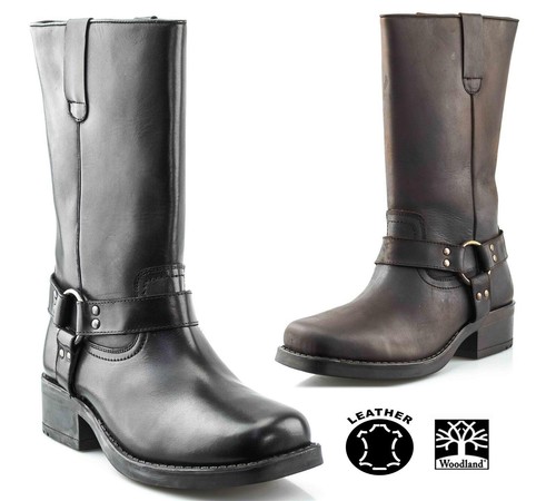 Mens leather pull western - pull, on