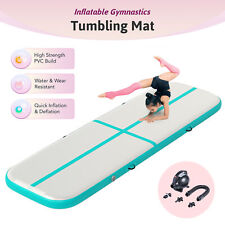 Crenex 3m10FT Inflatable Air Mat track Gymnastics Mat Outdoor Tumbling w/ E-Pump