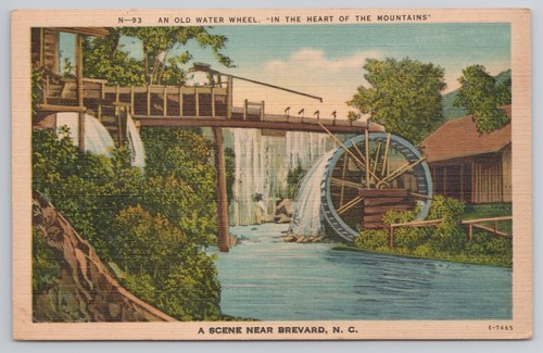 Old water wheel brevard - wheel, north