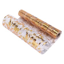 Table Runner, Sparkling Polyester Tulle Ribbon Roll with Gold Foil,Birthday2719
