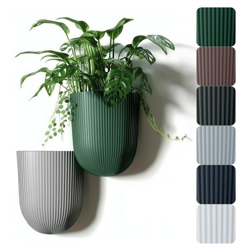 Wall mounted flower - mounted, pot