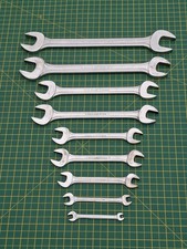 Blue Point by Snap On Tools USA 9 x Chrome Spanners Wrenches 1/4" - 1-1/8" VGC