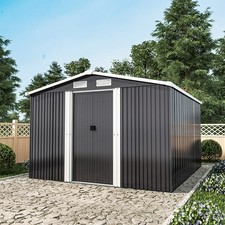 Metal Shed Outdoor Garden Storage 6 X 4, 8 X 4, 8 X 6, 10 X 8 with Free Base UK