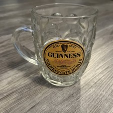 Vintage Guinness Beer Pint Glass Mug Tankard Jug Dimpled Thumbprint RARE