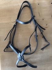 Black Leather Cob Grackle Cross Noseband Bridle