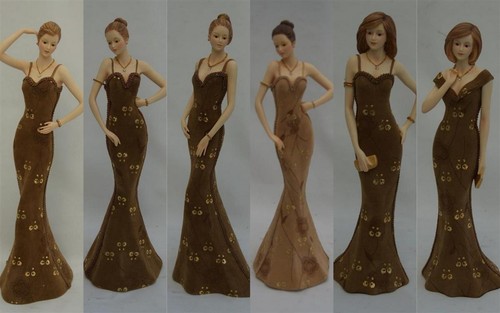 Simply suede lady figurines - figurines, by