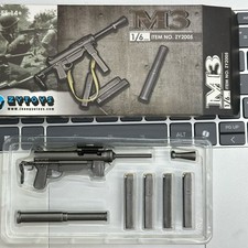 1/6 Scale M3 Submachine Gun WWII US Army Toy Weapon Model For 12'' Figure