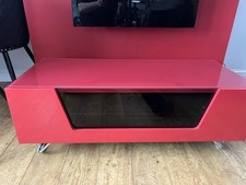 Alphason Chromium 1000 TV Stand (Red) with optional TV bracket 