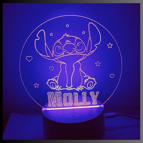 Stitch themed led night light - led,