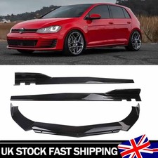 For VW Golf MK5 MK6 MK7 Glossy 46" Side Skirt Front Bumper Lip Splitter Body Kit