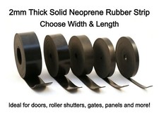 Flexi Rubber Draught Excluder Strip Doors Shutters Panels Choose Width & Length