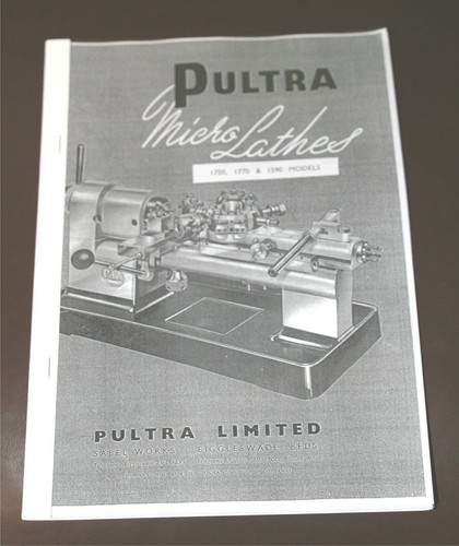 Pultra micro lathes manual - micro,