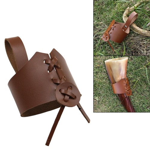 Drinking cup holder leather - drinking, ox