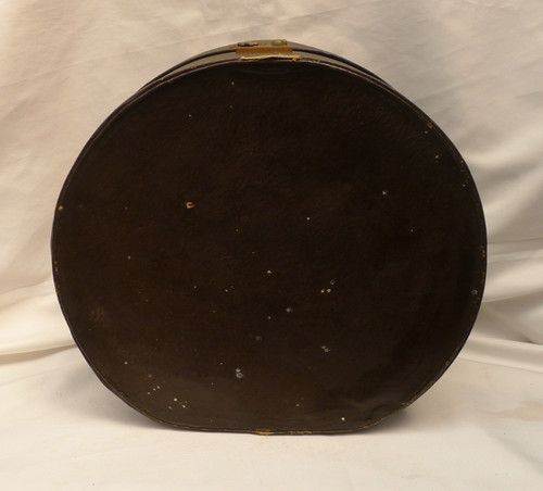 Vintage black leather - black, hat