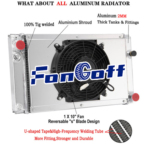 Rows aluminium radiator - 3-rows,