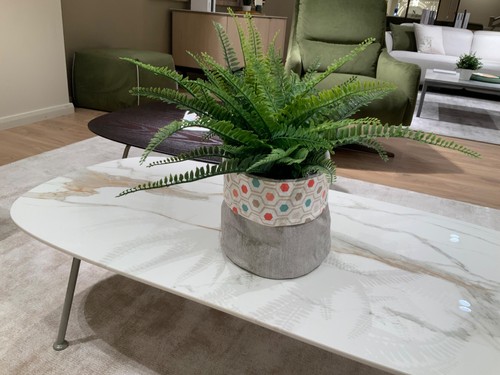 Natuzzi fabric storage pot - -,