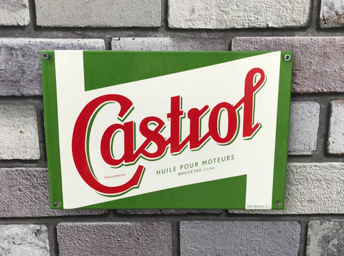 Castrol enamel sign garage - enamel,