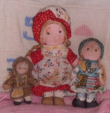 BAMBOLE PEZZA HOLLY HOBBIE 1974 ORIGINAL KNICKERBOCKER CARRIE VINTAGE DOLL CLOTH