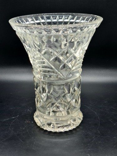 Vintage pressed clear - pressed, glass